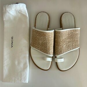 Vince Canvas Slide Sandals